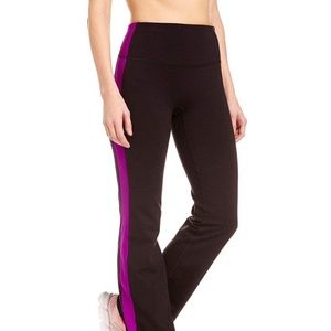SPANX On the Go Color Band Black Flare Leg / Bootcut Yoga Pants / Leggings.